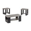  Kayson gray& black 3pk tables